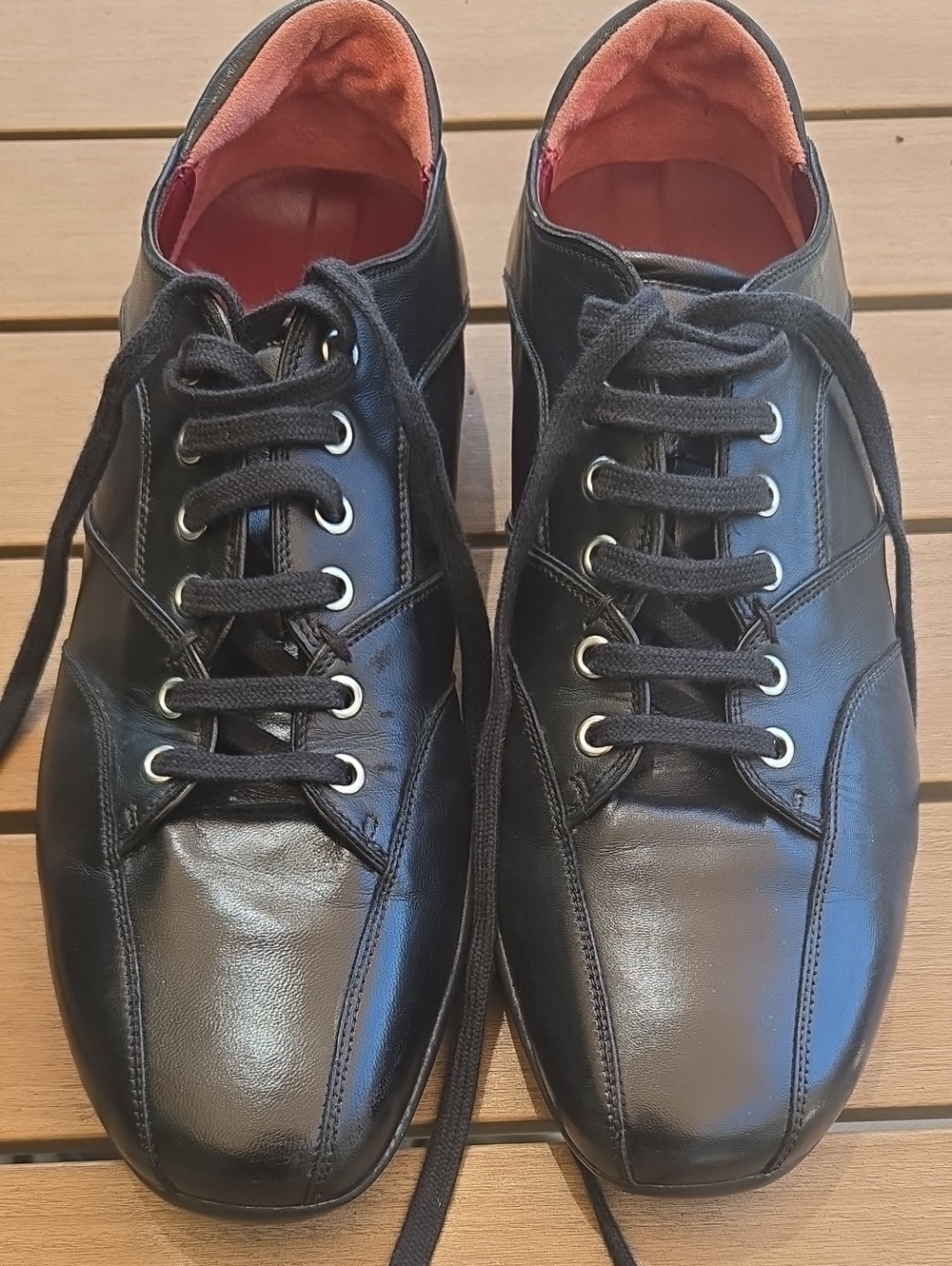 Bally Men's Black Leather Lace-Up Derby Shoes